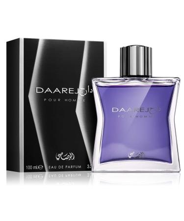 Daarej for Him EDP - Eau De Parfum 100ml(3.4 oz) | Oriental Fragrance for every Occasion | Enchanting Patchouli, Sandalwood with Subtle Essence of Vanilla and Rose | Elegant bottle | by RASASI (Daarej Men)