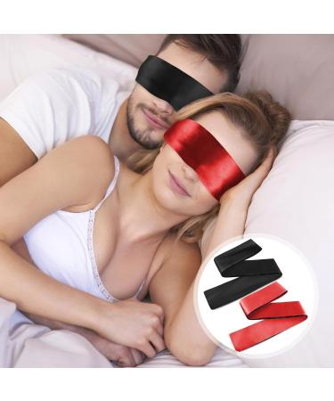 Buy Prasacco Satin Eye Mask - 2 Pieces Soft Blindfold for Sleep & Travel | Breathable Eye Cover for Yoga & Gifts - Buy Online on GoSupps.com