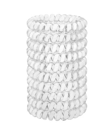 Jesslab Spiral Hair tie 10 pieces of traceless telephone cable hair tie plastic coil hair tie ponytail holder no-damage hair accessories for girls women women color sorted (#30)