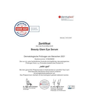 Eye Serum with Hyaluronic Acid - Reduces Swelling & Dark Circles - Vegan Silicone-Free Dye & Perfume-Free - Made in Germany - Beauty Glam 30ml - Buy Online on GoSupps.com