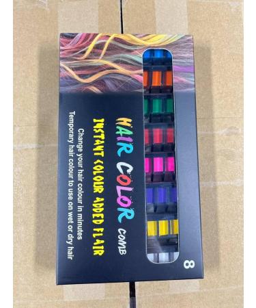 EBANKU 8 Color Hair Chalk Comb Set for Kids Party - Non-toxic & Washable Hair Chalk for Halloween & Cosplay - Works on All Hair Colors - Buy Online on GoSupps.com