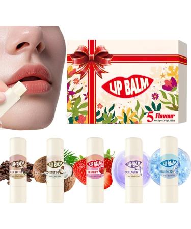  tulahkomen Set of 5 moisturizing and soothing lip balms - Lip care cream - For a glossy beauty - Day and night skin care and protection - For travel and - Buy Online on GoSupps.com