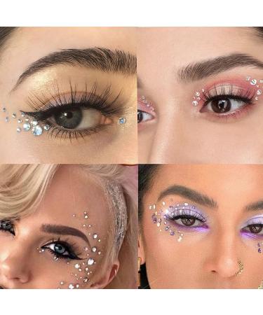 Face Gems  AUGVO 2150 PCS Face Rhinestone Stickers for Makeup Self-Adhesive Body Bling Face Jewels Stickers for Halloween Christmas Crafts Body Nail Makeup Festival Carnival 4 Size 3 Sheets Gem Nail Stickers - Buy Online on GoSupps.com