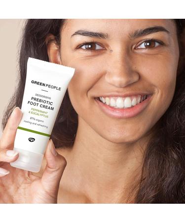 Green People Prebiotic Foot Cream 50ml | Natural Cooling Peppermint Deodorant | Paraben-Free Vegan & Cruelty-Free Bio Foot Deodorant - Buy Online on GoSupps.com