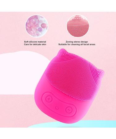Uitseld Silicone Face Scrubber - Penguin Shape Vibrating Face Scrub Brush Face Scrub for Deep Cleaning Skin Waterproof Rechargeable Face Wash Brush Red - Buy Online on GoSupps.com