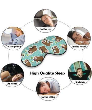 Sloth & Polka Dots Sleep Mask - Adjustable Eye Cover for Sleeping & Travel - Buy Online on GoSupps.com