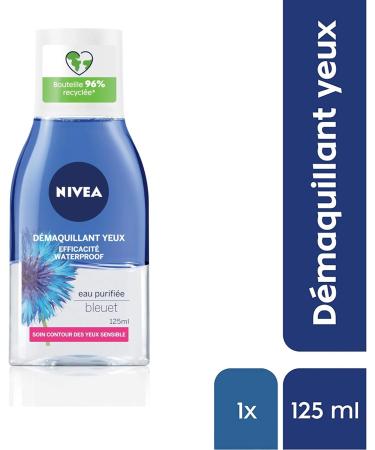 NIVEA Double Action Eye Make-Up Remover 125ml - Facial Cleaner for All Skin Types Travel Size - Buy Online on GoSupps.com