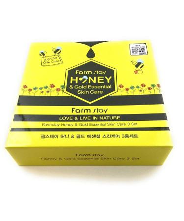 Farm Stay Honey & Gold Essential Skin Care Gift Set | 3-Piece Luxury Collection for Glowing Skin - International Shipping Available - Buy Online on GoSupps.com