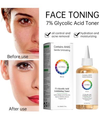 7% Glycolic Acid Face Exfoliating Toner for Clear Skin Pore Minimizer Radiant Complexion Enhancer Daily Use Gentle Formula Suitable for All Skin Types 8.44 Fl Oz (Pack of 1) - Buy Online on GoSupps.com
