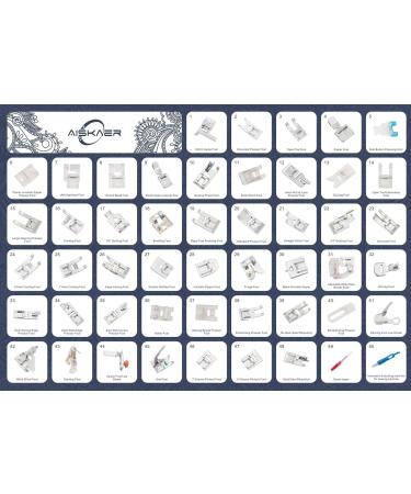 Aiskaer 48pcs Sewing Machine Presser Feet Set for Brother, Babylock, Singer, Janome, Elna, Toyota, New Home, Simplicity, Kenmore - Buy Online on GoSupps.com