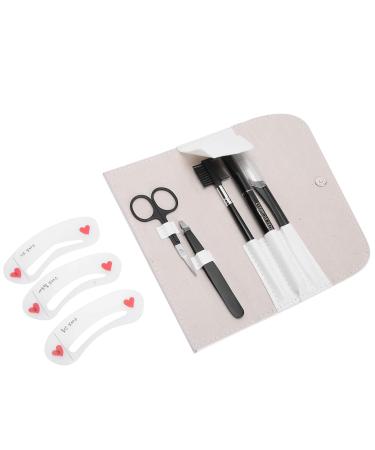 Verdant Touch 8Pcs Eyebrow Razor Set Eyebrow Trimmer Razor Comb Tweezer Pencil Makeup Tools for Women