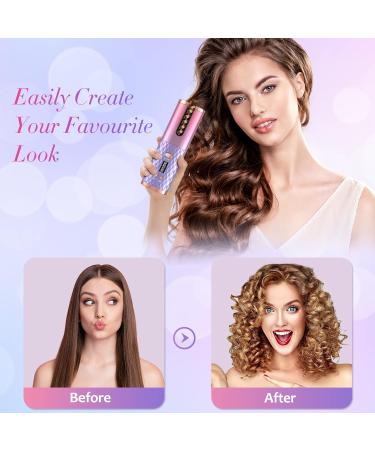 Automatic Curling Iron - Anti-Scald Rotating Curler 1-Inch Ceramic Hair Tools 6 Temps & 11 Timers Portable Fast Heating Travel Waver - Multicolored - Buy Online on GoSupps.com