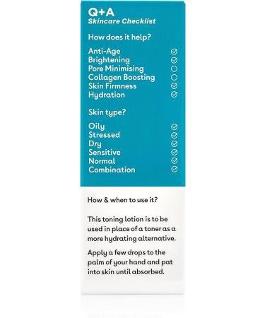 Q+A Marine Hyaluronate Toning Lotion - Hyaluronic Acid Face Toner for Skin Suppleness - Buy Online on GoSupps.com