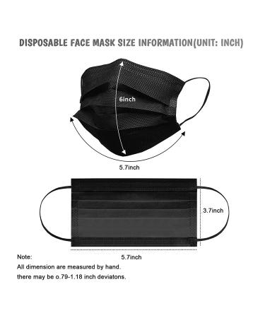 100PCS Kids Black Disposable Face Masks | Breathable Children's Safety Masks for Protection Against Air Pollution and Dust - Buy Online on GoSupps.com