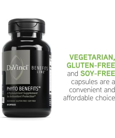 DAVINCI Labs Phyto Benefits - Supports Heart, Brain & Immune Health, GLP-1 Production & More with Curcumin, Quercetin, Green Tea & More* - Vegetarian, Gluten-Free, Soy-Free - 60 Capsules - Buy Online on GoSupps.com