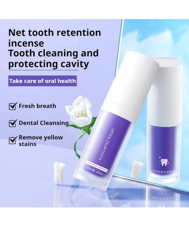 Purple Whitening Toothpaste Violet Teeth Whitening Oral Cleaning Toothpastes Color Corrector Serum Included Teeth Whitening Booster For Teeth Whitening (1) - Buy Online on GoSupps.com