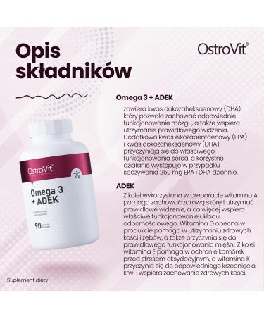 OstroVit Omega 3 + ADEK 90 capsules - Buy Online on GoSupps.com