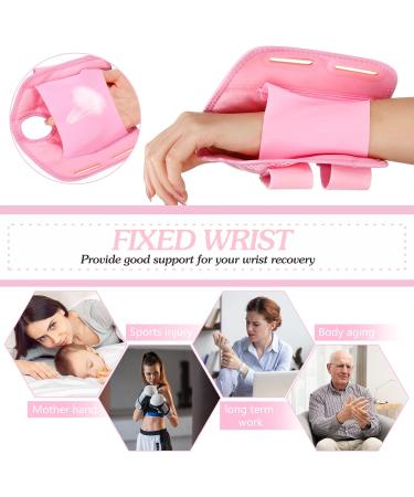 Wrist Brace for Carpal Tunnel Relief - Adjustable Support for Men & Women | Night Sleep Protector - Pink Small/Medium - Buy Online on GoSupps.com