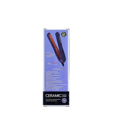 Hot Beauty Ceramic Mini Flat Iron 1/2 - Anti-Frizz Extreme Smooth (Violet) | Travel Pouch Included - Buy Online on GoSupps.com