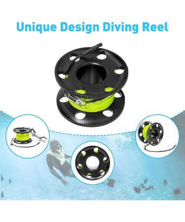 Pluzluce 100FT Big Scuba Diving Reel - Aluminum Alloy Large Spool for Underwater Activities - Buy Online on GoSupps.com