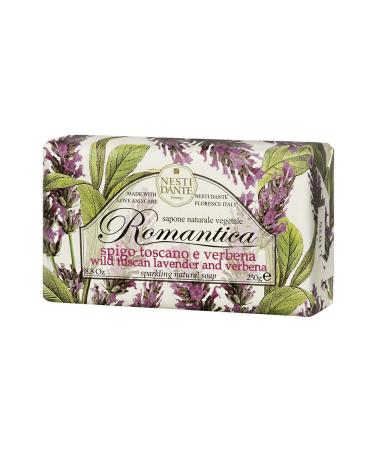 Nesti Dante Romantica Sparkling Natural Soap - Wild Tuscan Lavender & Verbena | 250g - Shop Internationally for Luxurious Skincare - Buy Online on GoSupps.com