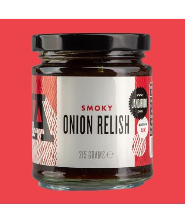 Janda Smoky Onion Relish 215g | Handcrafted in Small Batches for Barbecue Lovers and Vegans | Made in the UK - Buy Online on GoSupps.com