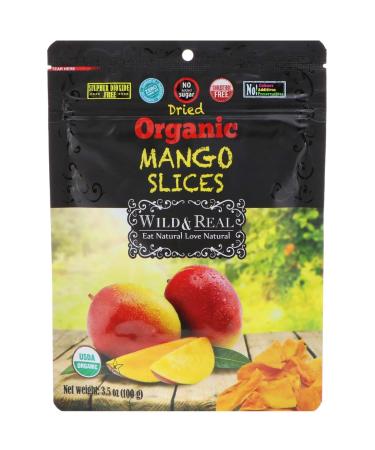 Nature's Wild Organic Wild & Real Dried Organic Mango Slices 3.5 oz (100 g)