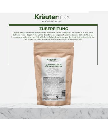 Herbal Max Kr utermax Swedish herb starter mixture for starting 2 liters of Swedish bitter 3 x 100 g - Buy Online on GoSupps.com
