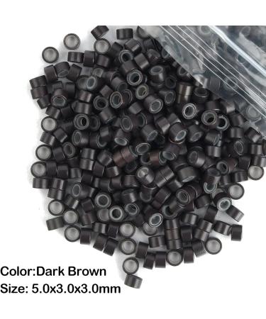 Vlasy 400 Pcs Silicone Micro Rings for I Tip Hair Extensions 5mm Micro Nano Beads Micro Links Hair Beads (Dark Brown) Micro-5mm-400Pcs Dark Brown - Buy Online on GoSupps.com