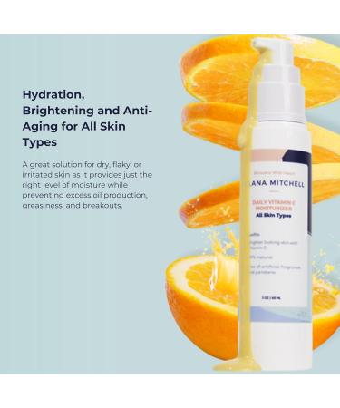 Alana Mitchell Daily Vitamin C Serum - Hydrating Anti-Aging Face Moisturizer for All Skin Types - Natural Ingredients - 2 oz - Buy Online on GoSupps.com