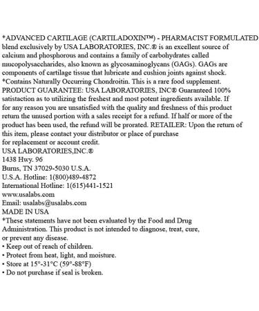 Cartiladoxin 800mg - All Natural Joint Support Supplement for Inflammation & Chondroitin | Quality Ingredients International Shipping - Buy Online on GoSupps.com