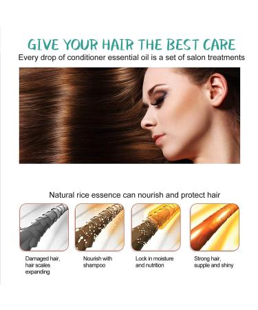 Shampoo Conditioner & Serum Set | Fermented Rice Water & Biotin | Hair Growth Repair Kit | Sulfate Free Vegan All Hair Types - Buy Online on GoSupps.com