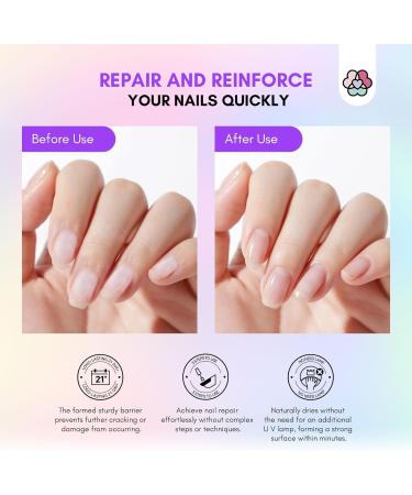 Saviland Nail Repair Kit - 3 Mins Repair, Air Dry Dip Powder for Broken Natural Nails | White & Clear Dipping Powder, Glue, File, Dust Brush - Nail Repair Treatment - Buy Online on GoSupps.com