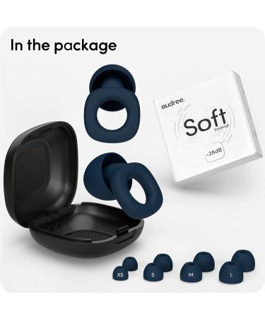 Soft Ear Plugs for Noise Reduction | 28dB Noise Cancelling | Flexible & Reusable | Ideal for Sleep and Noise Sensitivity | Food-Grade Silicone | Blue - Buy Online on GoSupps.com