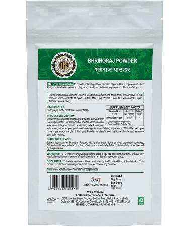 Buy Green Herbs Bhringraj Powder 114g Natural Chemical-Free Herbal Powder for Hair Growth | Eclipta Prostrata - Buy Online on GoSupps.com