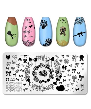 DANNEASY Nail Stamping Plate Set - 6 Pieces Flower Leaf Heart Stencils for Manicure - Lovely Series Nail Design Kit - Buy Online on GoSupps.com
