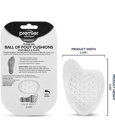 Clear Gel Ball of Foot Cushions for Heels and Flats - Pack of 3 | Premier Solutions - Buy Online on GoSupps.com