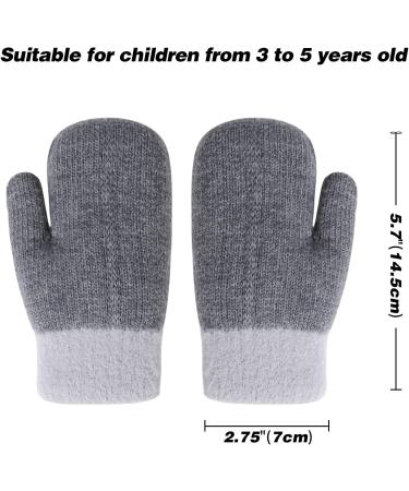 QKURT 3 Pairs Toddler Mittens - Lined Fleece Thermal Kids Gloves for 3-5 Years Old Boys and Girls - Buy Online on GoSupps.com
