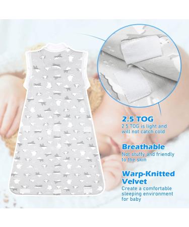 Lictin Baby Sleeping Bag 18-36 Months | 100% Cotton TOG 2.5 Winter Wearable Blanket with Removable Sleeves | Adjustable Length Polar Bear Pattern | Infant Toddler Sleeping Sack - Buy Online on GoSupps.com