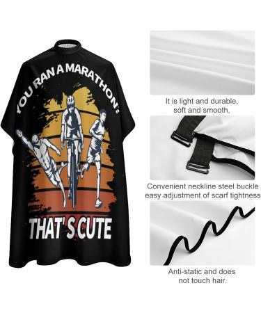 Triathlon Swim Bike Run Barber Cape - Water Stain Resistant Anti-Static Hairdressing Apron 56.7x66.9 Inch | Professional Quality Cutting Salon Cape (1 Pack - Buy Online on GoSupps.com