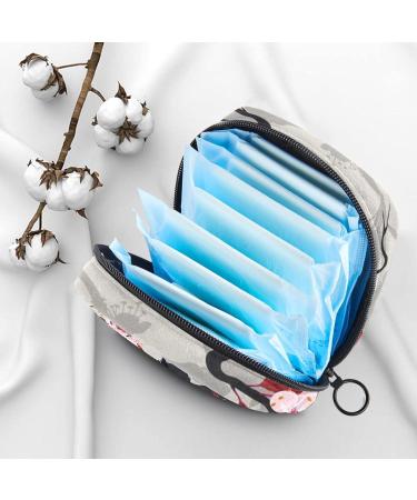 Stylish Menstruation Pad Bag with Zipper - Women's Tampon & Napkin Storage - Cherry Blossom Design - Buy Online on GoSupps.com