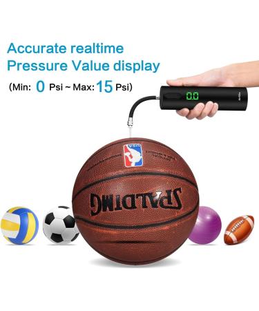 AirSilo Fast Electric Ball Pump with LED Pressure Gauge (Max 15PSI) with Needles  for Sports Balls (Football  Basketball  Volleyball  Rugby  Soccer  Beach Ball  Swimming Ring and etc. - Buy Online on GoSupps.com