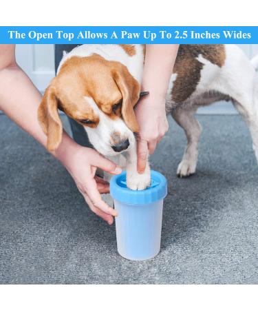 Dog Paw Cleaner Cup | Portable Silicone Paw Washer Brush for Large Dogs | Pet Grooming and Gifts for Dog Owners - Blue - Buy Online on GoSupps.com