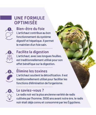 JUVAMINE - Artichoke and Black Radish - Liver Wellness - Contributes to the proper functioning of the Digestive and Hepatic System - 50 Capsules of plant origin - 25 days program - Buy Online on GoSupps.com