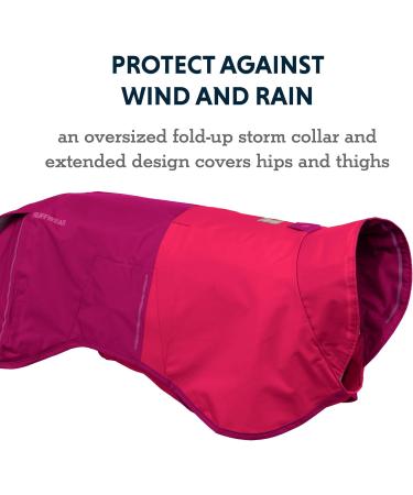 RUFFWEAR Sun Shower Rain Poncho for Dogs - Lightweight Waterproof Raincoat Small Size in Hibiscus Pink | International Shipping Available - Buy Online on GoSupps.com