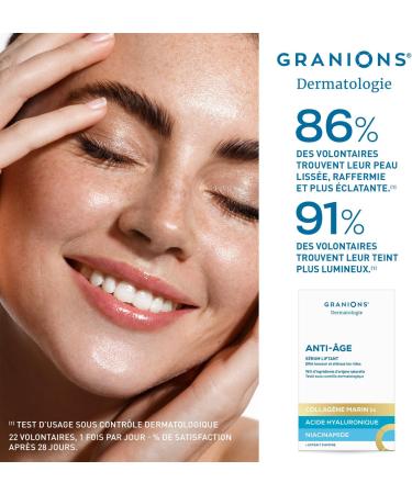  Granions GRANIONS Anti-Aging Face Serum - Collagen and Hyaluronic Acid + Niacinamide Oat Extract - Skincare Anti Ride Marine Collagen - Dermatologically Tested - Anti-Wrinkle Lifting Serum 30 ml - Buy Online on GoSupps.com