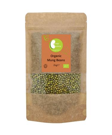 Organic Mung Beans - Certified Organic - by Busy Beans Organic (2kg) 1kg