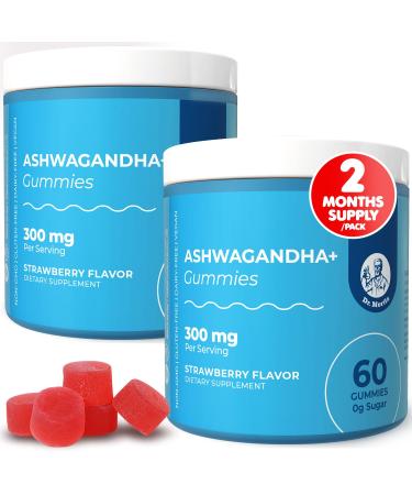 DR. MORITZ Ashwagandha Gummies for Calm Relaxation and Immune Support - Ashwagandha for Women and Men - with L-Theanine - Sugar Free and Non-GMO (120 Count) 120 Count (Pack of 2)