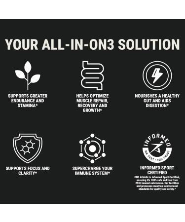 ON3 Athletic Protein Greens Supplement with chlorella eleuthero and MCT Powder (30 Servings Herbal) Herbal 1.13 Pound (Pack of 1) - Buy Online on GoSupps.com