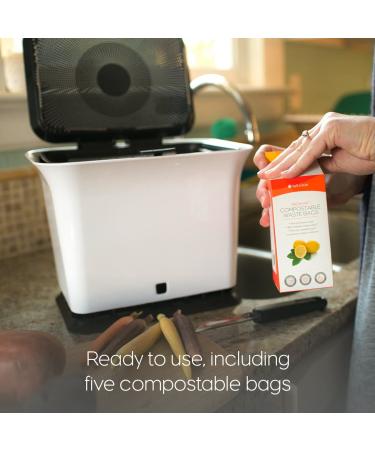 Full Circle Fresh Air Kitchen Compost Bin - Odor-Free Black & White - Buy Online on GoSupps.com